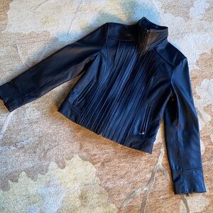 Portrait Black Leather Jacket